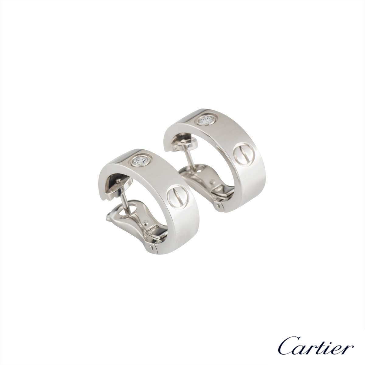 cartier earrings white gold